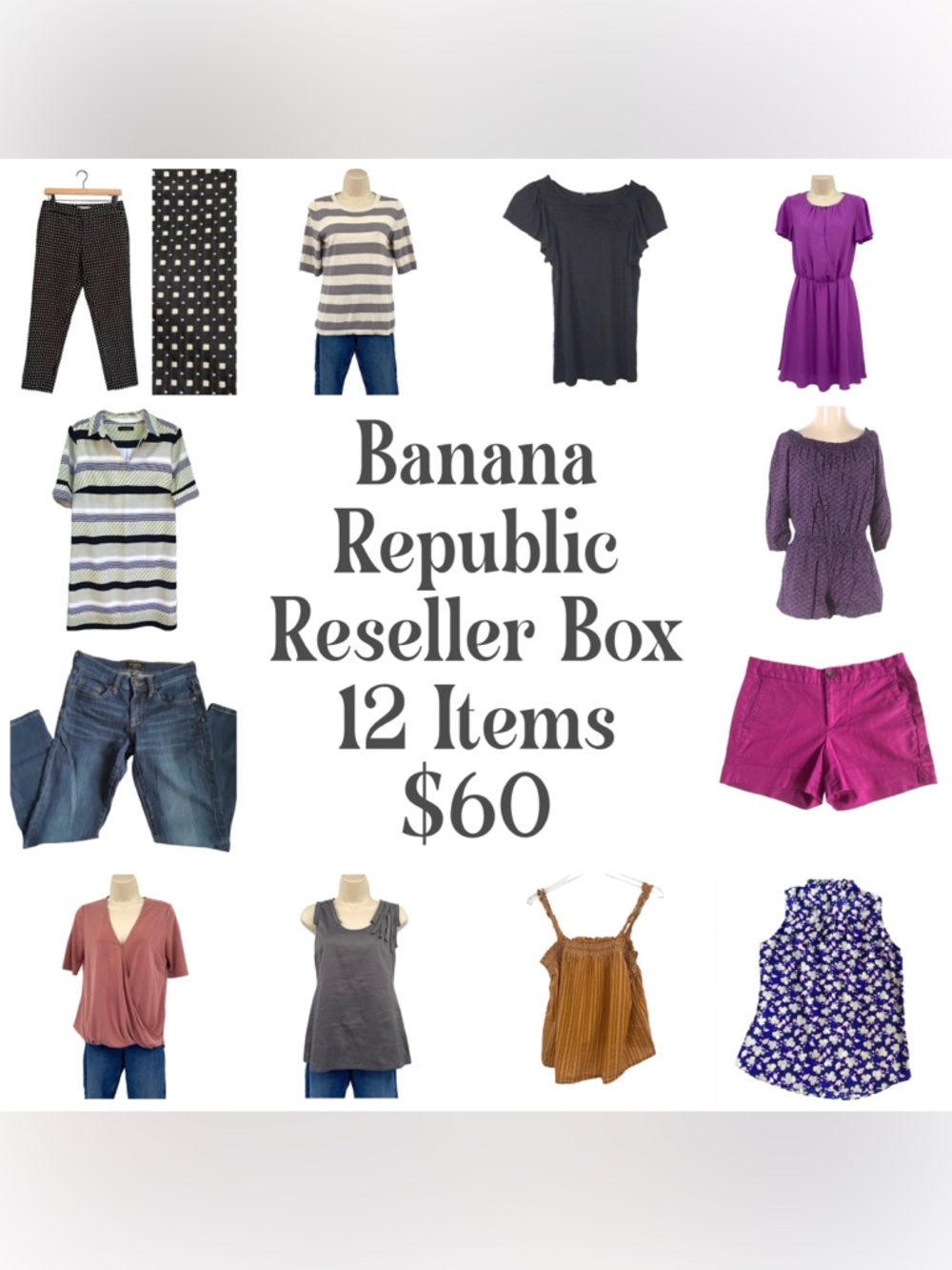 12pc Banana Republic Reseller’s Box, Various Sizes